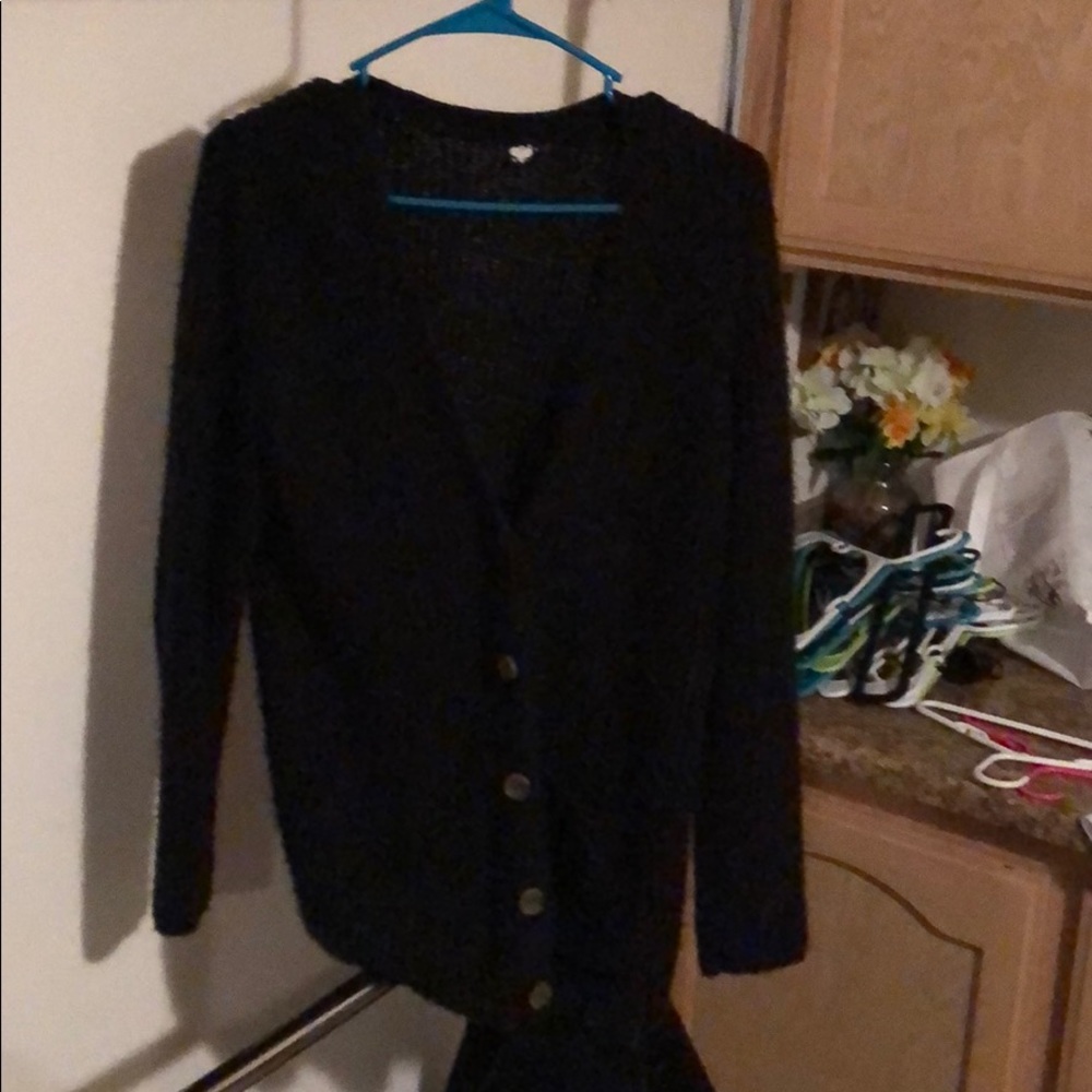Black cardigan